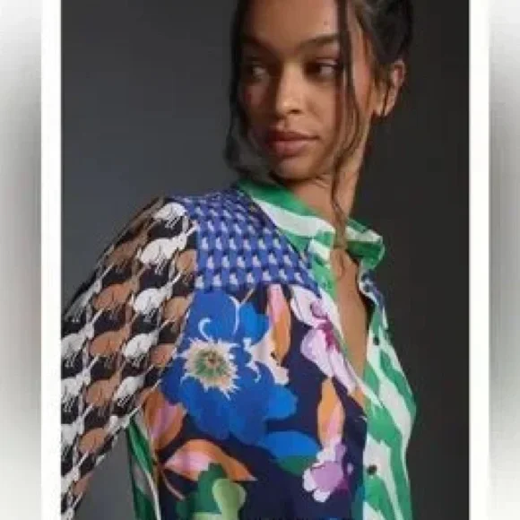 Anthropologie The Paz Buttondown Shirt by Maeve (114) - Picture 3 of 11